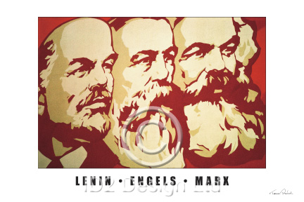 Original photography by Terence Waeland - Lenin - Engels - Marx